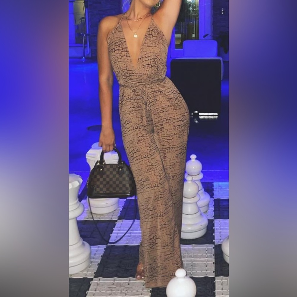 Light, flowy, printed jumpsuit